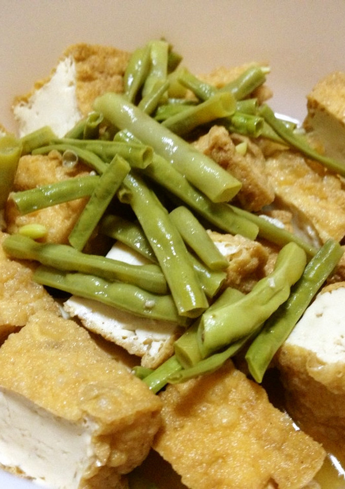 厚揚げと十六ささげの煮もの-レシピのメイン写真