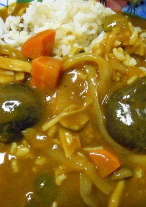 干し椎茸たっぷり、きのこカレー-レシピのメイン写真