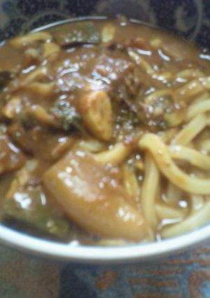 パセリたっぷりカレーうどん-レシピのメイン写真