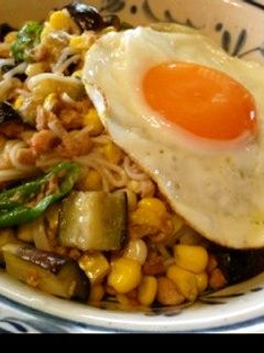 いなば缶と素麺で簡単☆ガパオ風炒麺-レシピのメイン写真