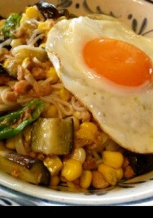 いなば缶と素麺で簡単☆ガパオ風炒麺-レシピのメイン写真
