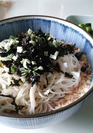 お腹満足♪納豆腐キムチそうめん-レシピのメイン写真