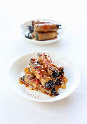 シンプル調味料【わらびの豚巻き（甘醤油）-レシピのメイン写真