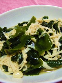 簡単❤エノキとわかめのポン酢和え❤-レシピのメイン写真