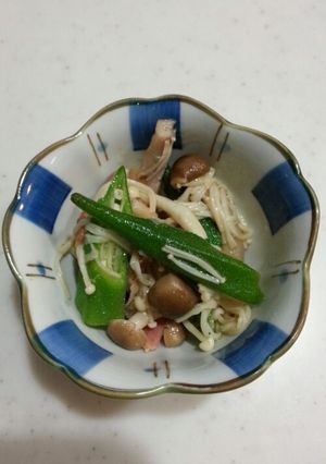 【簡単】きのことオクラのさっぱり和え-レシピのメイン写真