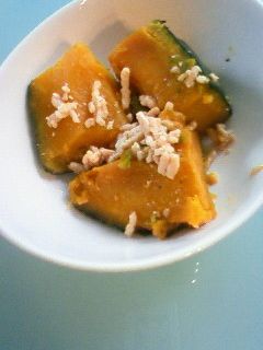 包丁も鍋も使わない!カボチャのそぼろ煮-レシピのメイン写真