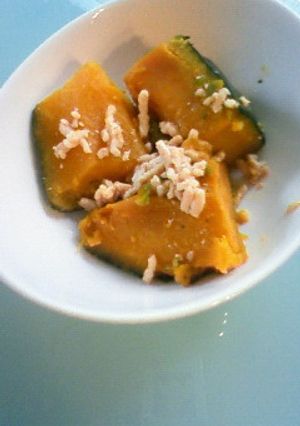 包丁も鍋も使わない!カボチャのそぼろ煮-レシピのメイン写真