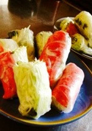 ハムとキャベツの生春巻き-レシピのメイン写真