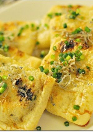 塩麹大葉納豆詰め油揚げ焼き ちりめんのせ-レシピのメイン写真