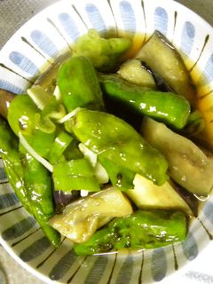 茄子としし唐の揚げ浸し-レシピのメイン写真