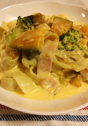 かぼちゃのクリームパスタ(*´˘`*)-レシピのメイン写真