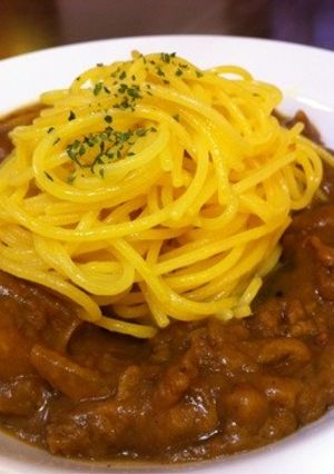 残りカレーでパスタ-レシピのメイン写真