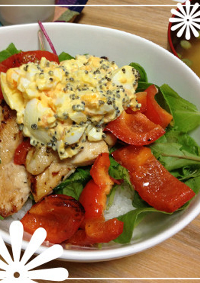 洋風丼+ゆで卵マヨとんぶり合えソース乗せ-レシピのメイン写真