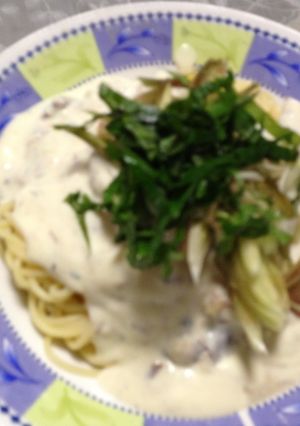 豆腐とさば水煮缶のクリームパスタ-レシピのメイン写真