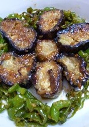 練りごまで、茄子とピーマンのごま照り焼き-レシピのメイン写真