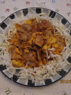 簡単おいしい!!豚肉と卵の炒め物-レシピのメイン写真