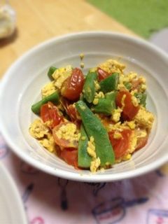 夏野菜*いんげんとトマトの中華炒め-レシピのメイン写真