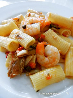 パスタの塩さばトマトソース-レシピのメイン写真