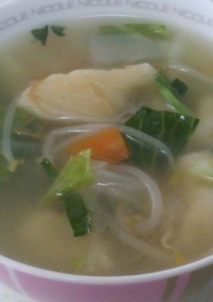 すいとん入り和中コラボスープ-レシピのメイン写真