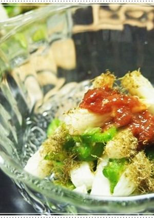 長芋とおくらのとろろ昆布和え　梅わさび風-レシピのメイン写真