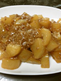 コロコロ大根の甘辛そぼろ煮(*^^)v-レシピのメイン写真