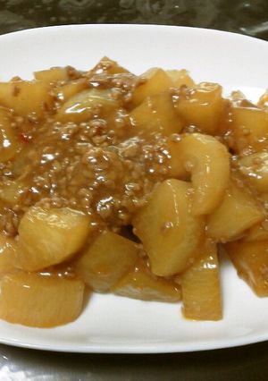コロコロ大根の甘辛そぼろ煮(*^^)v-レシピのメイン写真