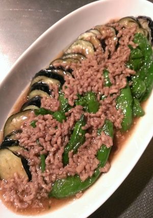 簡単 茄子とシシトウの甘辛肉あんかけ-レシピのメイン写真