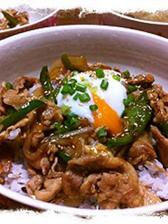 焼き肉のタレで簡単豚ロース照り焼丼!-レシピのメイン写真