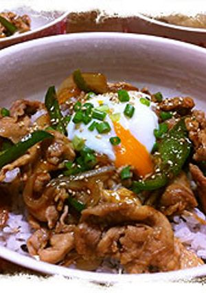 焼き肉のタレで簡単豚ロース照り焼丼！-レシピのメイン写真