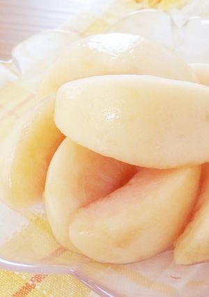 桃の簡単過ぎるむき方*美味しく綺麗にね♡-レシピのメイン写真