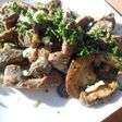 砂肝としいたけのブルーチーズ炒め
