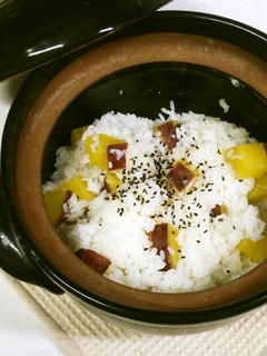 土鍋 de さつまいも御飯♪-レシピのメイン写真