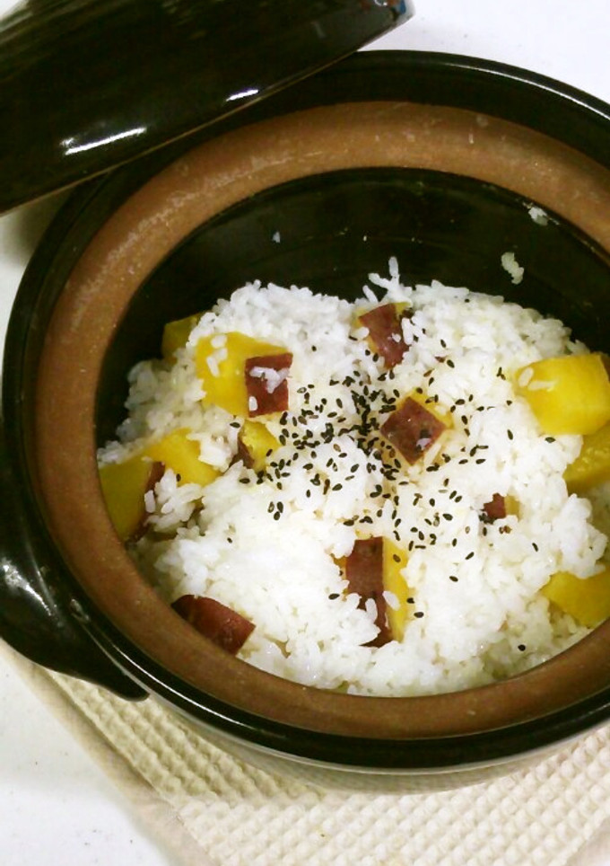 土鍋 de さつまいも御飯♪-レシピのメイン写真