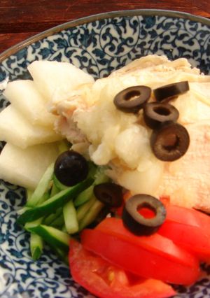 茹でどりのサラダ♪梨のドレッシング-レシピのメイン写真