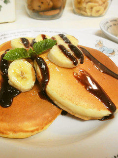 *おやつに*チョコバナナホットケーキ*-レシピのメイン写真