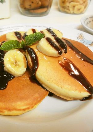 *おやつに*チョコバナナホットケーキ*-レシピのメイン写真