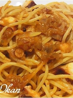 タコのトマトパスタ-レシピのメイン写真