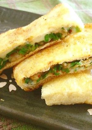 油揚げのニラキムチーズはさみ焼き-レシピのメイン写真
