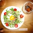とろ~り卵のサバ味噌かいわれうどん。