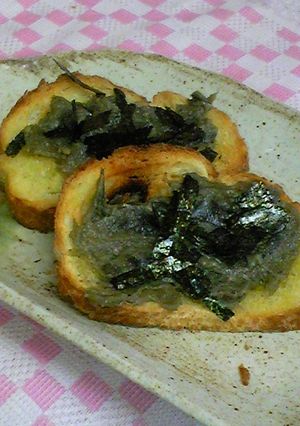 バターと海苔が絶妙！なす味噌トースト-レシピのメイン写真