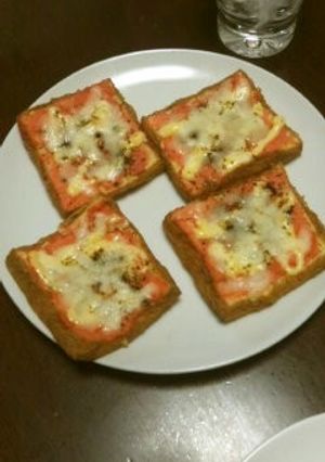 簡単なおつまみ!厚揚げの明太子チーズ焼き-レシピのメイン写真