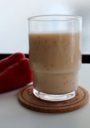 麦ご飯イチジク甘酒パプリカ豆乳ジュース-レシピのメイン写真