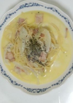 クリームパスタ-レシピのメイン写真