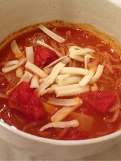 白滝でトマトラーメン ダイエットに◎-レシピのメイン写真