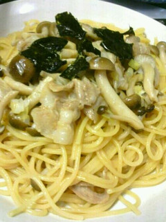 しめじと豚バラ☆和風パスタ~ネギ風味~-レシピのメイン写真