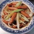 簡単に、セロリとウインナーの和風味