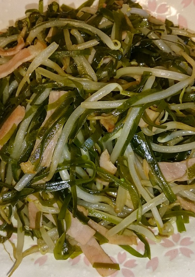 もやしと切り昆布とハムの炒め-レシピのメイン写真
