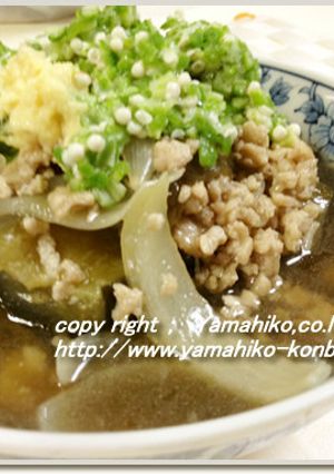 鶏そぼろと茄子の昆布煮オクラかけ-レシピのメイン写真