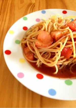 夏は手軽に*トマトジュースで冷製パスタ-レシピのメイン写真