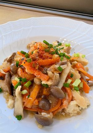 【簡単副菜】絹厚揚げときのこの和風みぞれあん-レシピのメイン写真